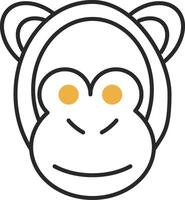 Monkey Skined Filled Icon vector