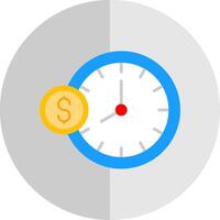 Time Is Money Flat Scale Icon vector