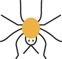 araña desollado lleno icono vector