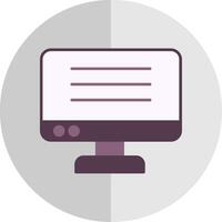 Monitor Flat Scale Icon vector