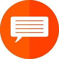 Message Glyph Red Circle Icon vector