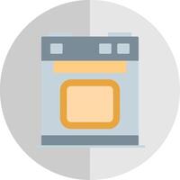 Electric Stove Flat Scale Icon vector