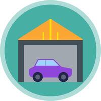 Garage Flat Multi Circle Icon vector