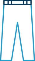 Trousers Line Blue Two Color Icon vector