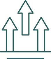 Arrows Line Gradient Round Corner Icon vector