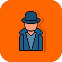 hacker lleno naranja antecedentes icono vector