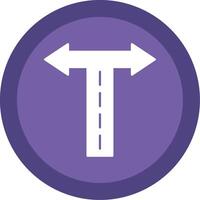 Crossroad Glyph Multi Circle Icon vector