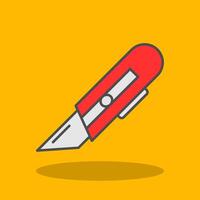 Utility Knife Filled Shadow Icon vector