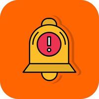 Notification Filled Orange background Icon vector