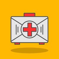 First Aid Kit Filled Shadow Icon vector