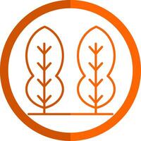 Kaffir Lime Line Orange Circle Icon vector