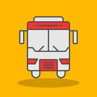 Bus Filled Shadow Icon vector