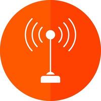 Antena Glyph Red Circle Icon vector