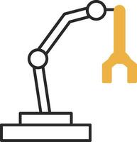 Robotic Arm Skined Filled Icon vector