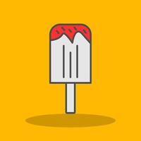 Ice Cream Filled Shadow Icon vector