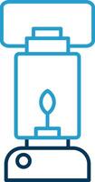 Oil Lamp Line Blue Two Color Icon vector