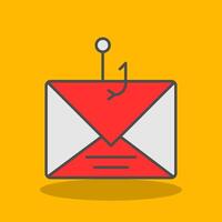 Phishing Filled Shadow Icon vector