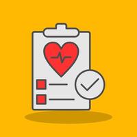 Health Check Filled Shadow Icon vector