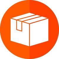 Package Glyph Red Circle Icon vector
