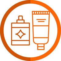 Hygiene Product Line Orange Circle Icon vector