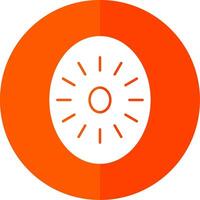 Kiwi Glyph Red Circle Icon vector