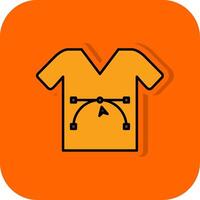 camisa diseño lleno naranja antecedentes icono vector