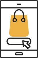 Ecommerce Skined Filled Icon vector