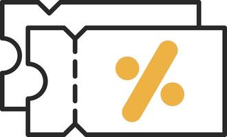 Discount Skined Filled Icon vector