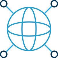 Internet Line Blue Two Color Icon vector