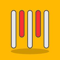 Vertical Align Top Filled Shadow Icon vector