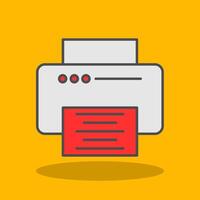 Printer Filled Shadow Icon vector