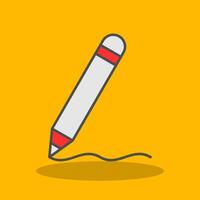 Pencil Filled Shadow Icon vector