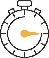 Stopwatch Skined Filled Icon vector