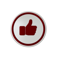 Like icon with red material png