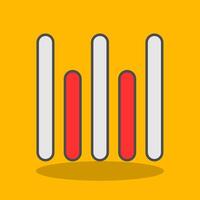 Vertical Align Bottom Filled Shadow Icon vector