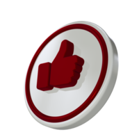 Like icon with red material png