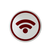 Wifi icon with red material png