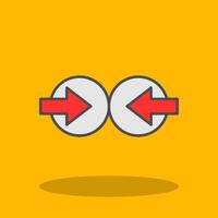Collision Filled Shadow Icon vector