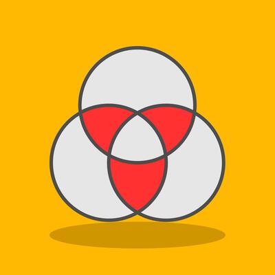 Color Palette Filled Shadow Icon