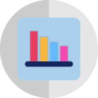 Bar Chart Flat Scale Icon vector