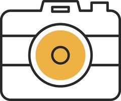 Photo Camera Skined Filled Icon vector