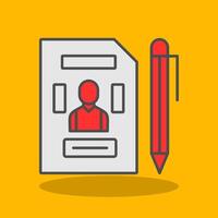 Portfolio Filled Shadow Icon vector