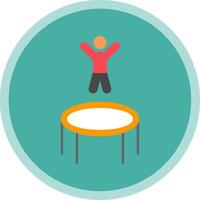 Trampoline Flat Multi Circle Icon vector