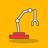 Robotic Arm Filled Shadow Icon vector