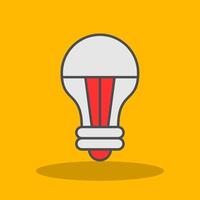 Led Light Filled Shadow Icon vector
