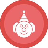 Clown Glyph Multi Circle Icon vector