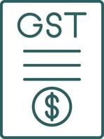 Gst Line Gradient Round Corner Icon vector