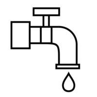 Water tap dripping with water drop. logo template. For graphic and web design. vector