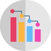 Bar Chart Flat Scale Icon vector