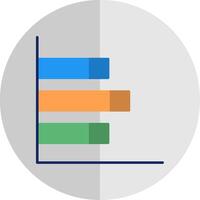 Bar Chart Flat Scale Icon vector